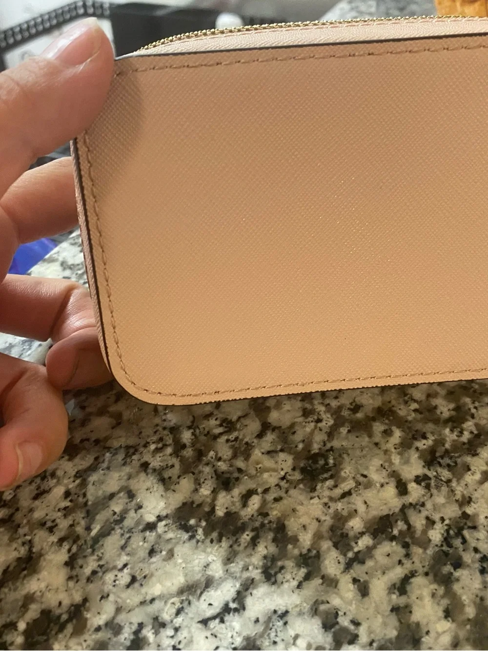Michael Kors Pink Perforated MK Crossbody with Gold Logo